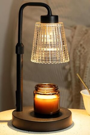 Candle Warmer Lamp with Timer Dimmable, Birthday Gifts for Women Mom, House Warming Gifts New Home Decor, Wax Melt Warmer for Jar Candles with 2 Bulbs
