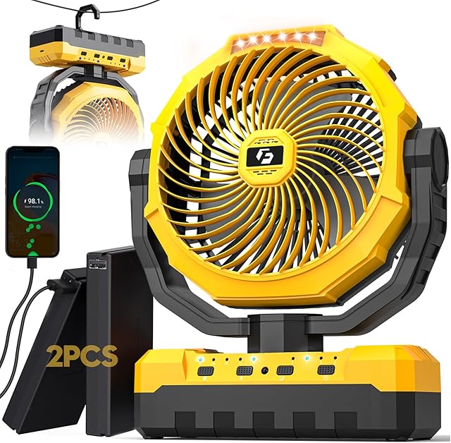 Camping Fan 3-in-1 Portable Battery Operated Outdoor Fan
