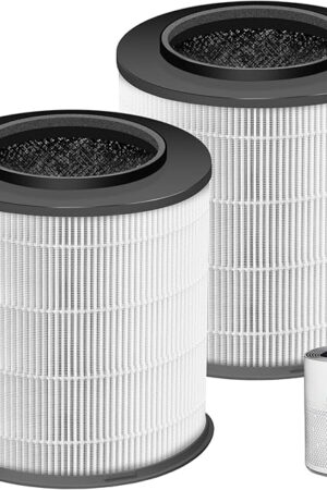 12030 HEPA Replacement Filter for Clorox Medium Room Air Purifier 11030 & 11031,3-in-1 H13 True HEPA with Activated Carbon Filter,2 Pack