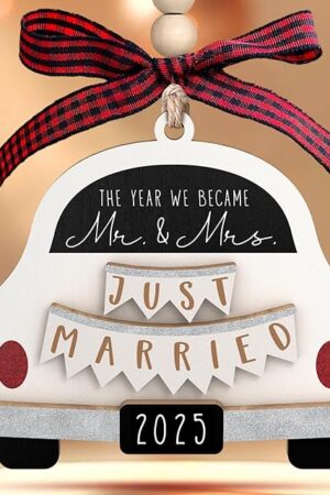 Wedding Gifts - Mr and Mrs Gifts - Wedding Gift for Couples 2025, Bride, Future Mr and Mrs - Bridal Shower Bride Gift Ideas for Her, Married Couple, Newlywed - Wood Hanging Ornament 2025