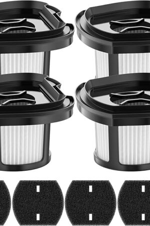 4 Pack 2284w Vacuum Replacement Filter for Bissell Pet Hair Eraser Filter Hand Vacuum 2284W 2390 2389 2390A, Compare to Parts # 1614212 1614203 1614204, 4 Mesh Filters and 4 Foam Filters