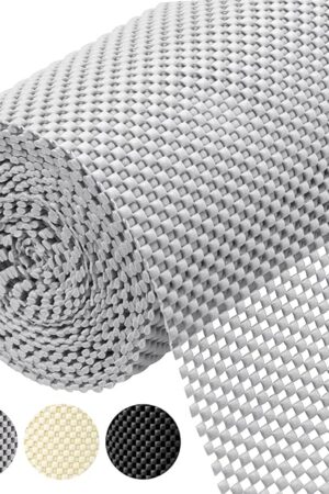 BALEINE Cabinet Liner, Drawer and Shelf Liner for Kitchen Cabinets Non-Adhesive, Non-Slip Protect Desks, Cupboard, Drawers, Shelves, Tableware (12 in x 20 Ft, Gray)