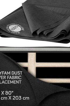 Bed Dust Cover – Bottom Cloth/Replacement Fabric for Underside of Mattress Box Spring or Foundation – Cambric Dust Cover Fabrics – Bed Dust Covers - Upholstery Fabric for Bed, Full/Queen 60" x 80"