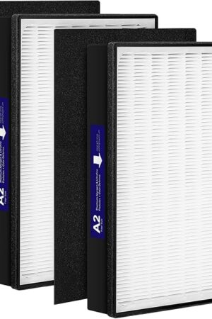 2 Pack Type A2 HEPA Replacement Filter Compatible with Filtrete Room A2 Air Purifier Models FAP-C02-A2, FAP-C03-A2, FAP-T03-A2, FAP-SC02L, Part No. 1150101, Filter A2