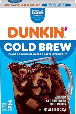 Dunkin' Cold Brew Ground Coffee Packs, 8.46 Ounce (Pack of 1)