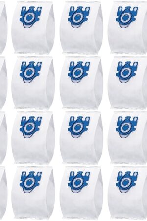 16 Pack Miele AirClean 3D GN Vacuum Cleaner Bags for Miele Vacuum Classic C1, Complete C1 C2 C3, S227/S240, S270, S400,S400i-S456i S2, S5, S8 Series with 4 Motor Protection Filters, 4 AirClean Filters