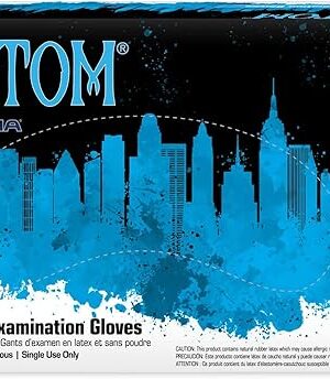 Adenna PHM915 Phantom 6 mil Powder-Free Latex Gloves, Medical Grade, Black, Medium, Box of 100