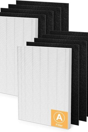 115115 Replacement Filters A Size 21 for Winix PlasmaWave 5300-2, C535, 6300, 5300, 6300-2, P300, AM90, 9000, 5000, 5000B, C909, 9800 Air Purifier, 2 True HEPA Filters + 8 Carbon Pre-Filters