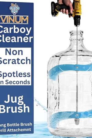 VINUM Carboy Cleaner - 27" Long Bottle Brush for Carboys, Jugs, Water Bottles & Demijohns - Modular & Universal Scrub Brush Cleaning Supplies for Brewing & Wine Making Equipment