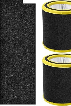 AC4700B Replacement Filter FLT4700 M, Compatible with Germ Guardian AC4700, AC4700BDLX, AC4711W, AC4625, AC4625WDLX Air Purifiers, Part Number #FLT4700 & #FLT47CB4, 2Pack