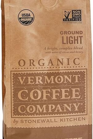 Vermont Coffee Company, Organic Light Roast Ground Coffee, 12oz., Made in the USA