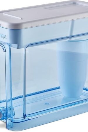 ZeroWater 32-Cup Ready-Read 5-Stage Water Filter Dispenser with Instant Read Out - 0 TDS for Improved Tap Water Taste - IAPMO Certified to Reduce Lead, Chromium, and PFOA/PFOS
