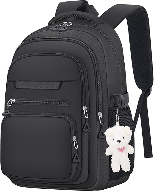 Cute Girls Backpack for School Kids Travel College backpack for Women Teen Black Bookbags Aesthetic Laptop Bagpack