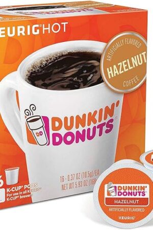 Dunkin' Hazelnut Coffee 16 Count K-Cup Pods (Packaging May Vary)