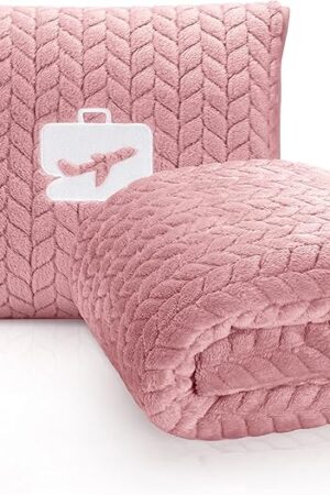 EverSnug Premium Travel Blanket Pillow 2 in 1 Airplane Blanket
