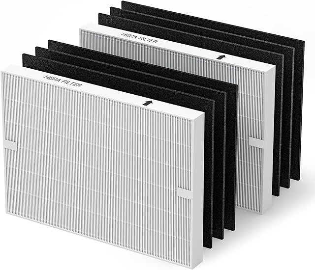 AP-1512HH Air Purifier Replacement Filter Set for Coway Airmega AP-1512HH and and Airmega 200M air Purifier, 2 HEPA and 6 Carbon Filters, Compared to Part #3304899