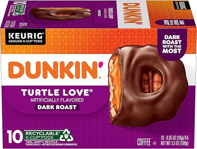 Dunkin' Turtle Love Flavored, 10 Keurig K-Cups Pods