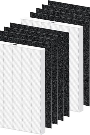 [2+8 Pack] 115115 Replacement Filter A Size 21 for Winix PlasmaWave C535, 5300, 5300-2, P300, 6300, 6300-2, AM90, 9000, 5000, 5000B, C909, 9800 Air Purifiers, 2 HEPA Filters+8 Pre-Filters