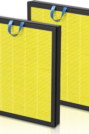 Vital 200S Pet Care Replacement Filter for LEVOIT Vital 200S and Vital 200S-P Air Purifier, HEPA and Activated Carbon Filter, Vital 200S-RF-PA, 2 Pack, Yellow