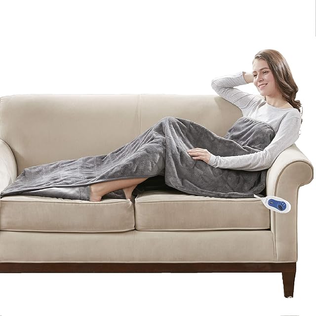 Beautyrest Electric Blanket Heated Throw Wrap with Auto Shutoff