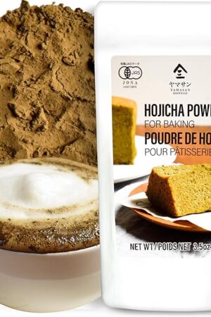 YAMASAN KYOTO UJI Hojicha Powder Organic Roasted green tea Baking powder latte powder, (100g) Made in Japan,Sold by Japanese company