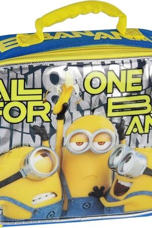 AI ACCESSORY INNOVATIONS Despicable Me Minions Lunch Box One Banana Insulated Kids Lunch Bag Tote For Hot And Cold Food, Drinks, And Snacks
