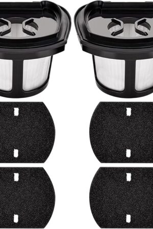 Artraise Filter Replacement for Bissell Pet Hair Eraser Filter Hand Vacuum Model 2284W 2390 2389 2390A, 23903, Compare to Parts # 1614212 1614203 1614204, 2 Mesh Filters 4 Foam Filters 1 Cleaning Tool
