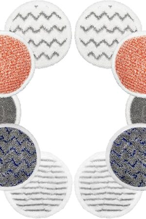 10 Pack S8001 S8201 S7001 S7201 S7005 Steam Mop Replacement Pads For Shark S7000 S7000AMZ S7001TGT S7020 Steam Scrub All-In-One Scrubbing Steam Mop Dirt Grip Soft Scrub Washable Pads. Part XKITP7000