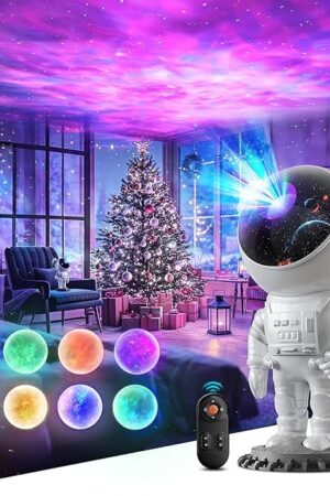 Astronaut Projector, LED Starry Sky Galaxy Projector, Night Light with Remote Control & Timer, Star Light Projector with Nabula Christmas Gift for Kids Adult for Bedroom, Room Decor, Party