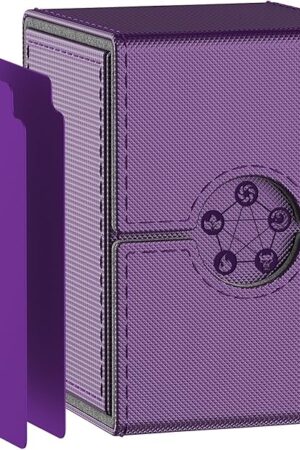 The Purple Deck Box for MTG Cards, Trading Card Storage Box with 2 Dividers per Holder, Holds up to 110 Cards