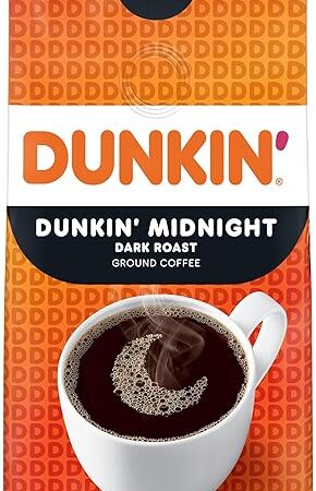 Dunkin’ Midnight Dark Roast Ground Coffee, 11 Ounce (Pack of 1)
