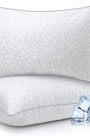 COZSINOOR Cooling Bed Pillows Queen Size - Premium Down Alternative Pillows Set of 2 for Side, Back, and Stomach Sleepers Hotel Quality Fluffy Soft Microfiber Fill Breathable Skin-Friendly