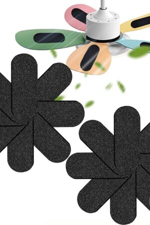 16 Pack Ceiling Fan Filter, Ceiling Fan Filters for Blades, Unscented Activated Coconut Shell Carbon Ceiling Fan Air Filter-Easy-Stick Ceiling Fan Air Filters, Universal Ceiling Fan Blade(5mm thick)