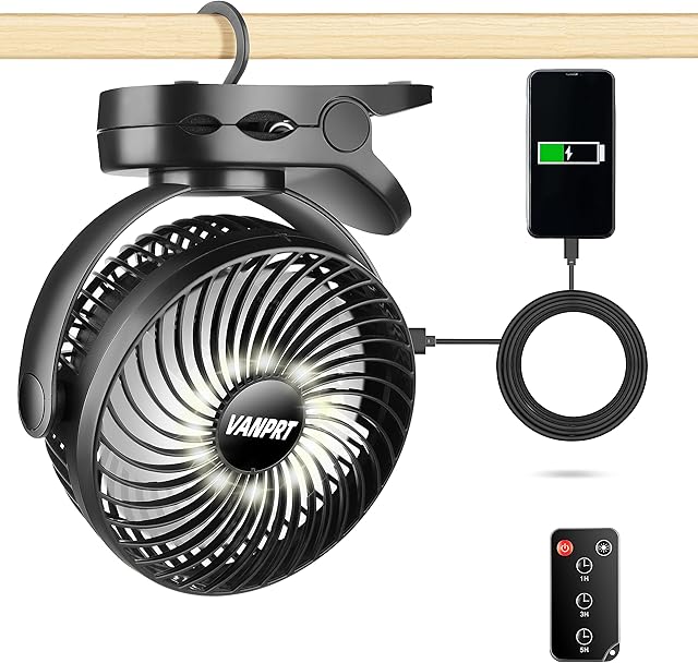 6'' Hanging Tent fan Clip Fan