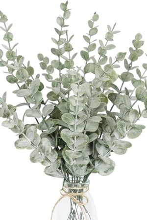 18pcs Eucalyptus Stems Artificial Eucalyptus Leaves Stems Artificial Fake Flowers for Home Office Flowers Bouquet Centerpiece Wedding Decoration Christmas Decor 2025