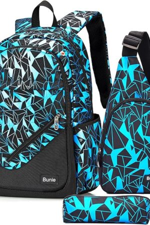 bunie Large Blue School Backpack for Boys