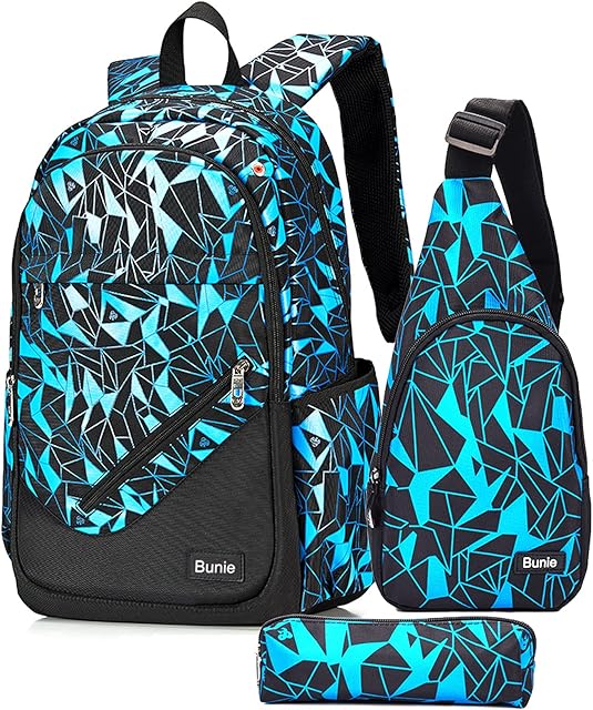 bunie Large Blue School Backpack for Boys