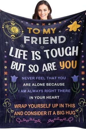 Best Friend Birthday Gifts for Women - Friendship Gift for Women - Christmas Valentines Graduation Birthday Gift Ideas for Best Friend Bestie BFF - Presents for Female Unique - Throw Blanket 50"x60"