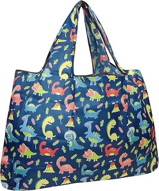 Allydrew Large Foldable Tote Nylon Reusable Grocery Bags