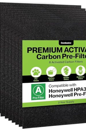 Durabasics 4-Pack Pre-Filters for Honeywell HPA300 Replacement Filters, Compatible with Honeywell Prefilter A, Filter A, HPA300 Prefilter and HRF-AP1 Replacement, HRF-AP1