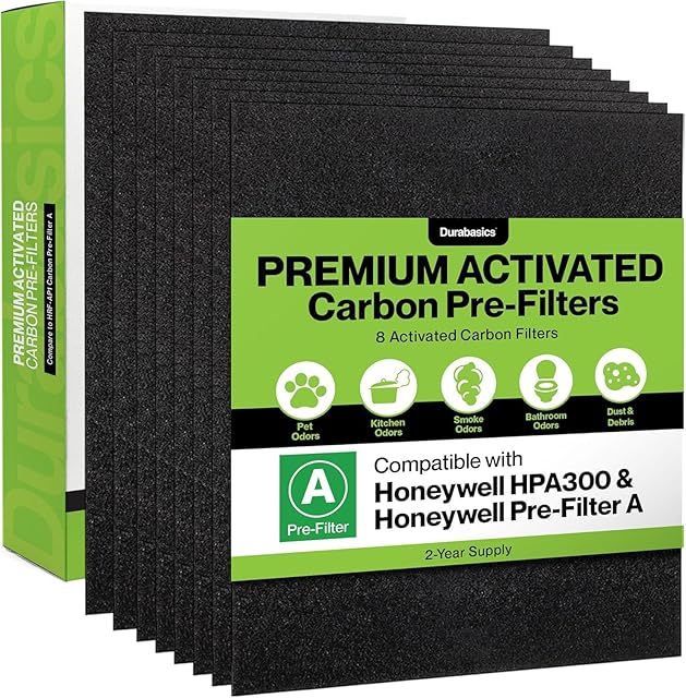 Durabasics 4-Pack Pre-Filters for Honeywell HPA300 Replacement Filters, Compatible with Honeywell Prefilter A, Filter A, HPA300 Prefilter and HRF-AP1 Replacement, HRF-AP1