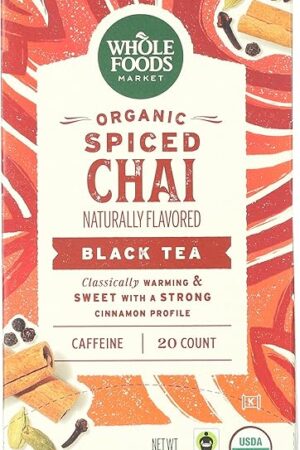 Whole Foods Market, Organic Spiced Chai Black Tea, 20 Count