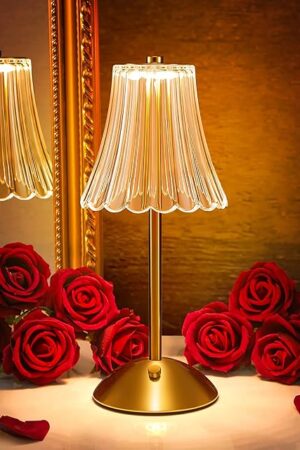 Vintage Lamp,2000mAh Rechargeable Lamps Cordless Lamp,3 Colors+10 Brightness Small Battery Operated Lamps for Bedroom
