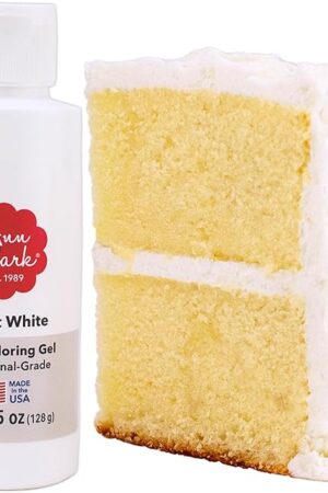 Ann Clark Bright White Food Coloring Gel Large 4.5 oz Professional Grade Made in USA