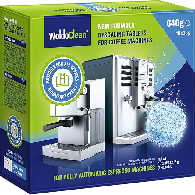 Coffee Machine Cleaner and Descaling Tablets - for 40 uses compatible with Keurig, Nespresso, Ninja, Delonghi, Miele & Coffee Maker Pot
