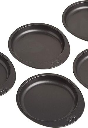 Wilton Easy Layers 5-Piece Layer Cake Pan Set, 6-Inch, Steel