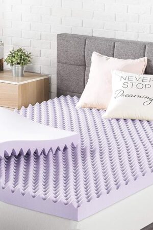 Best Price Mattress 3 Inch Egg Crate Memory Foam Mattress Topper with Soothing Lavender Infusion, CertiPUR-US Certified, Dorm Essentials, Twin