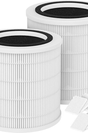2 Packs H7126 Replacement Filter Compatible with GoveeLife H7126 Mini Air Cleaner Purifier, 2pcs Filters and 6 pcs Aroma Pads Accessories