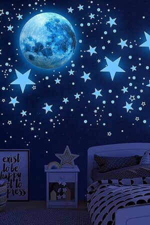 1078Pcs Glow in The Dark Stars for Ceiling Glowing Space and Moon Decals Universe Stickers Kids Wall Decor Perfect for Boys Girls Nursery Bedroom Living Room