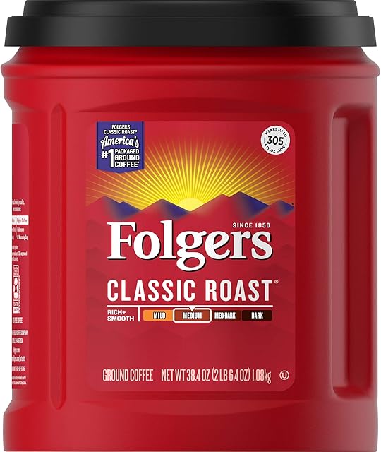 Folgers Classic Roast Medium Roast Ground Coffee, 38.4 Ounces